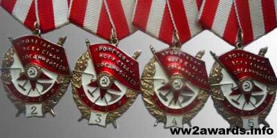 Order of the Red Banner of re-awarding photo